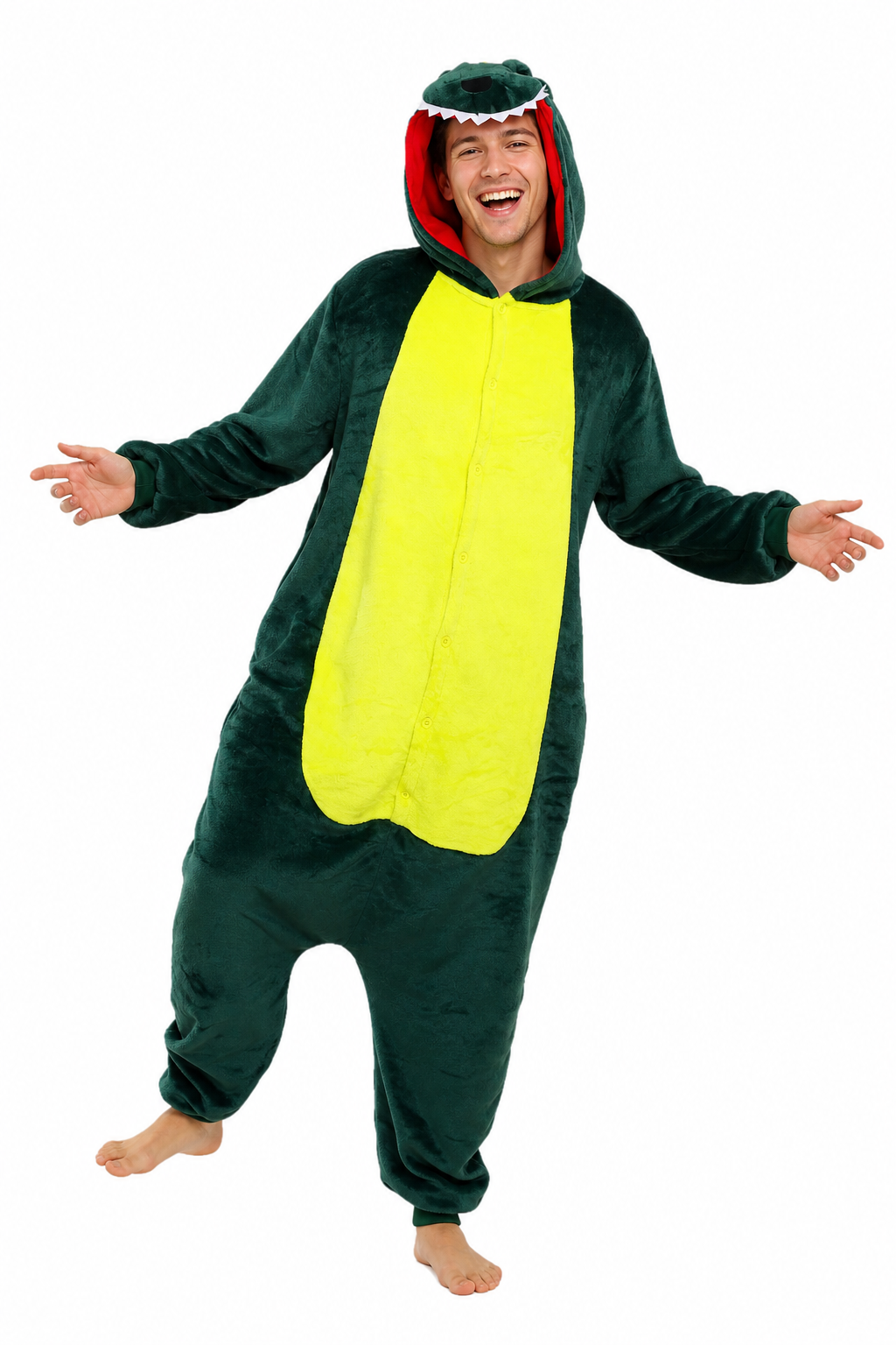 Plush Dark Green Dinosaur Kigurumi