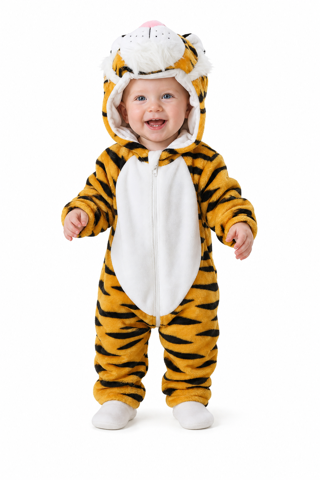 Plush Hooded Baby Tiger Costume