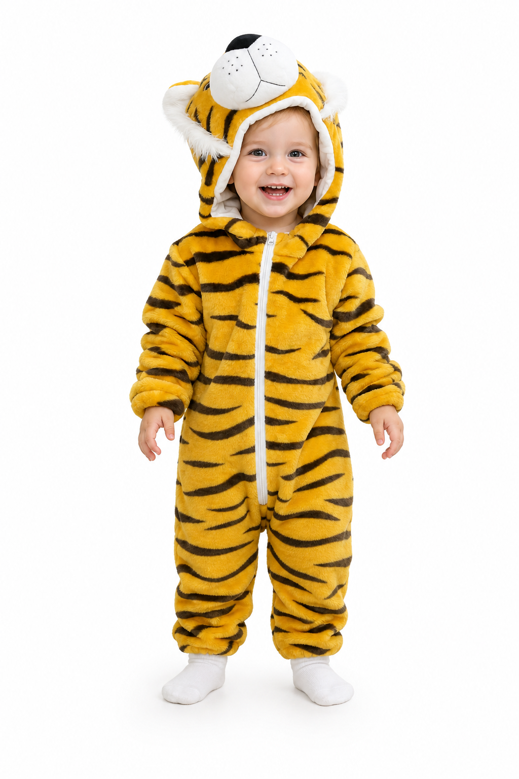 Plush Hooded Tiger Baby Costume