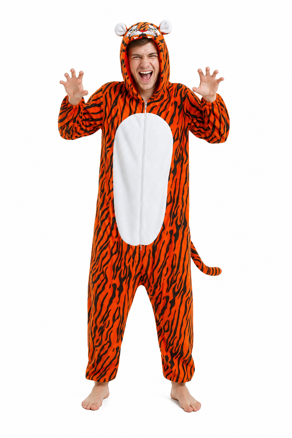 Plush Orange Tiger Animal Kigurumi