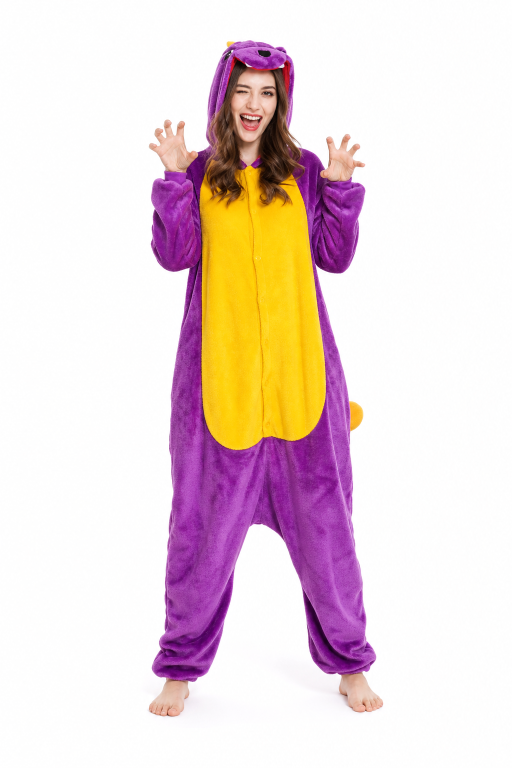 Purple Dragon Plush Kigurumi Onesie