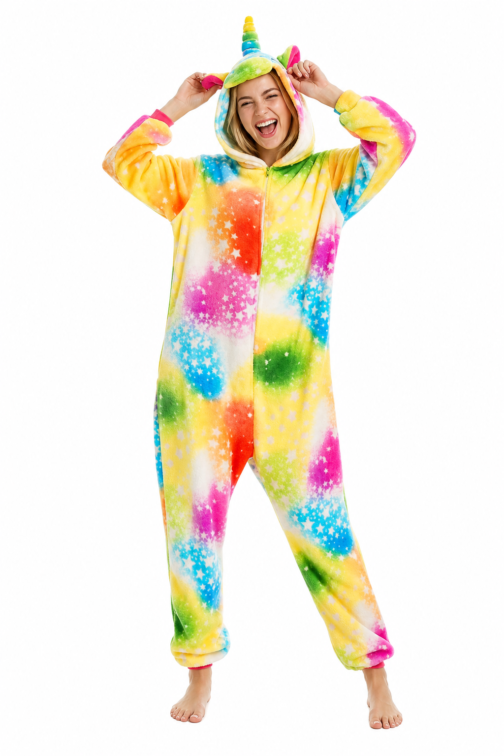 Rainbow Star Plush Unicorn Kigurumi